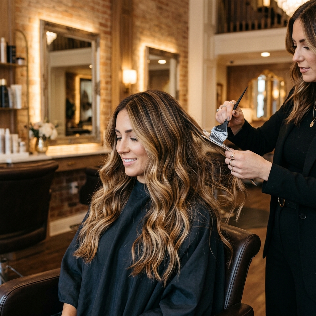 Hair styling at Serene Roots